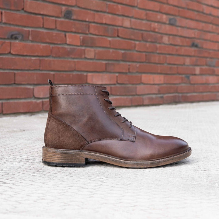 HUDSON LACE BOOT Dk. Brown Leather