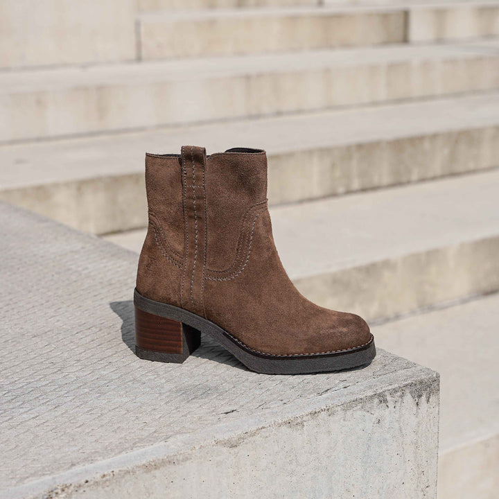 JAMILA ANKLE BOOT Brown Suede