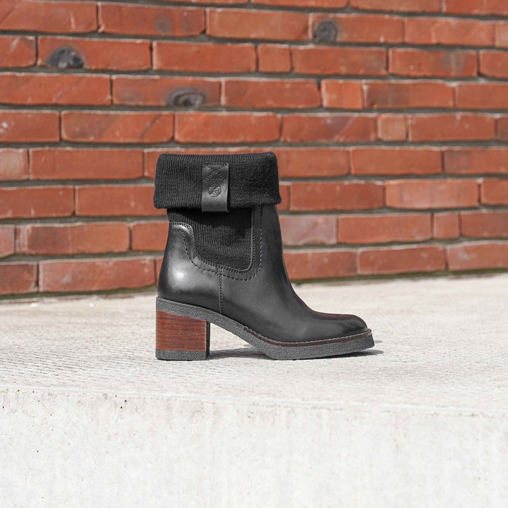 JAMILA MID BOOT Black Leather