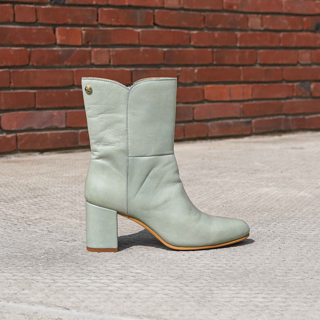 PERLA BOOT Light Green Leather