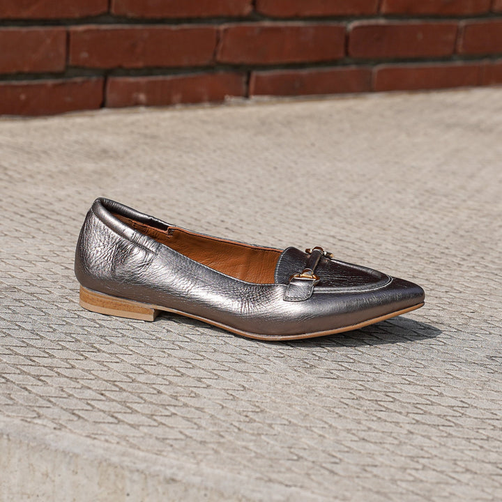 PILAR LOAFER Pewter Leather