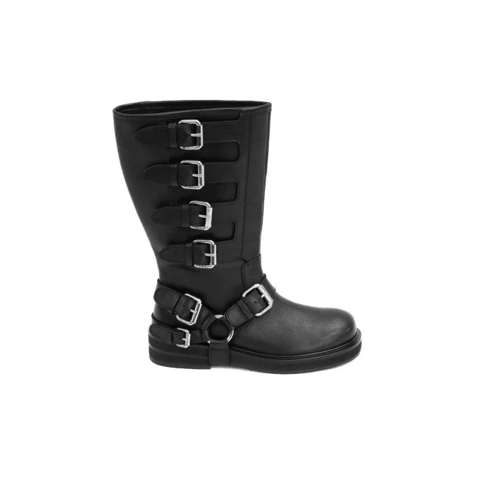 CANTALOUPE HIGH BOOT Black Leather