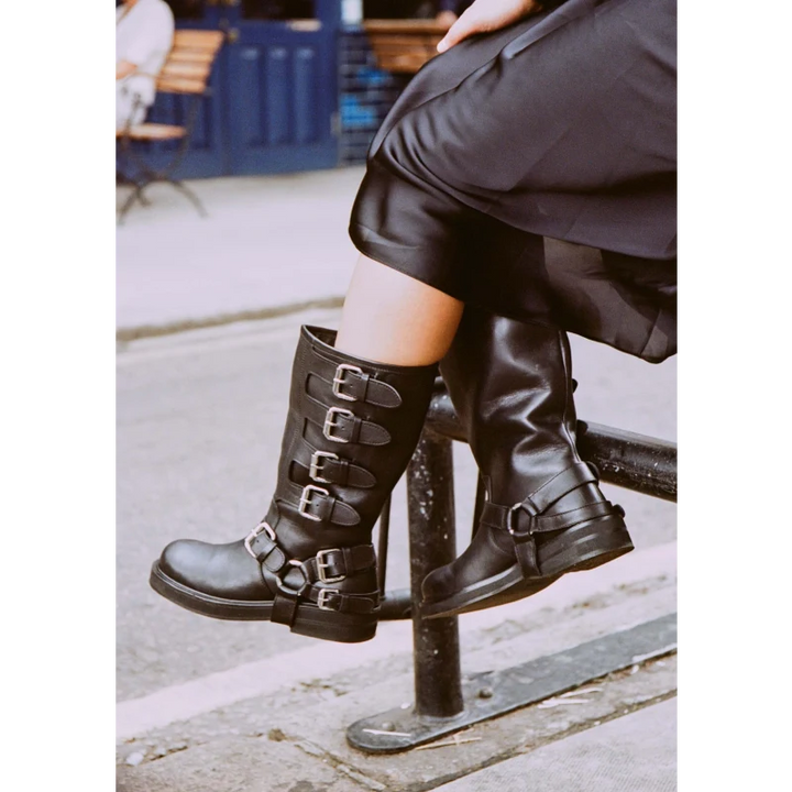 CANTALOUPE HIGH BOOT Black Leather