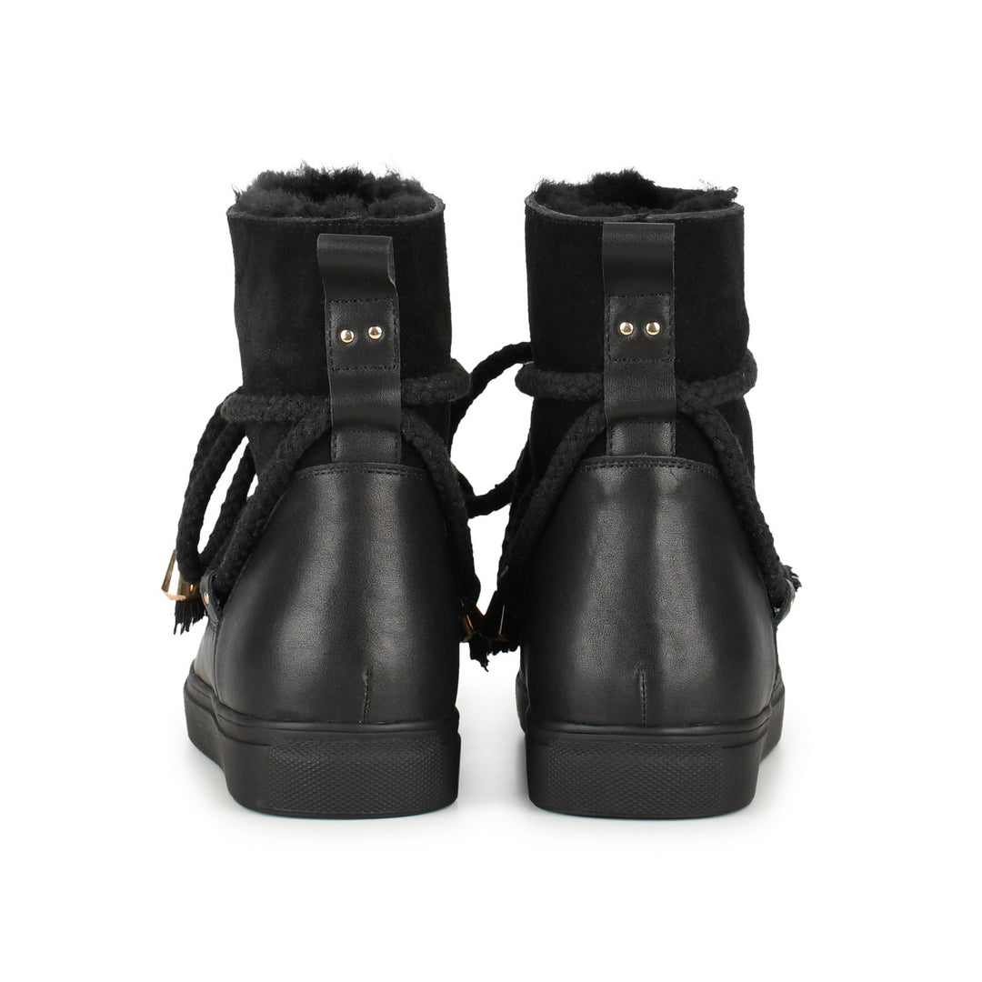 MIA SNOWBOOT Black Leather/Velour