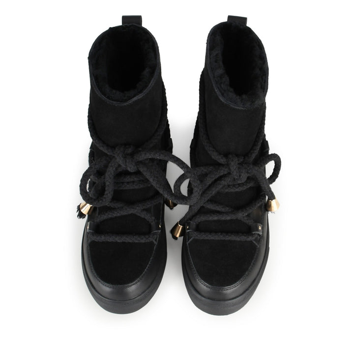 MIA SNOWBOOT Black Leather/Velour