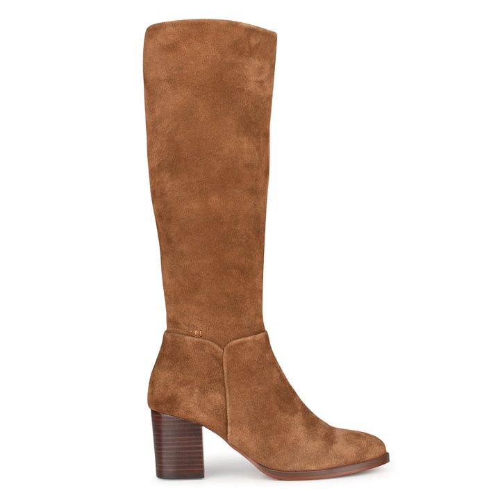 FLEUR HIGH BOOT Tan Velour