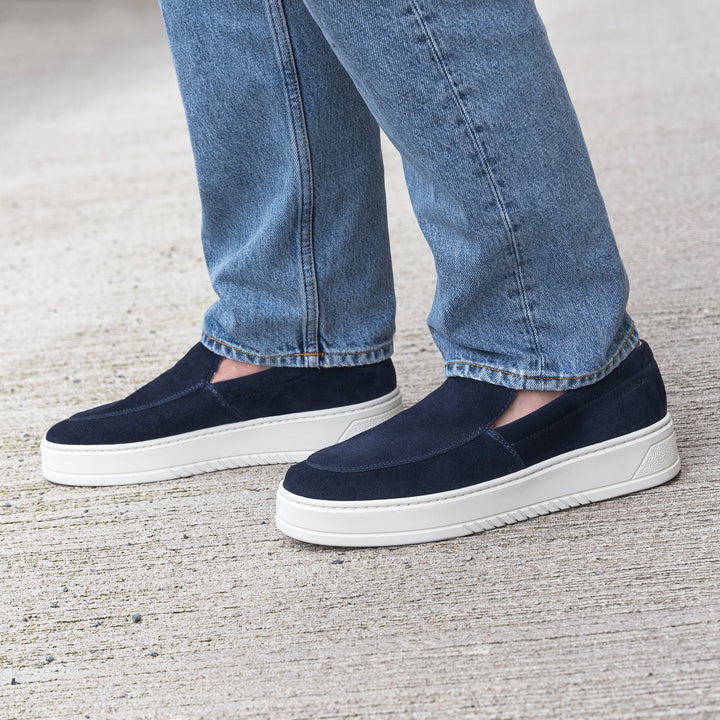 MILLER SLIP ON Navy Suede