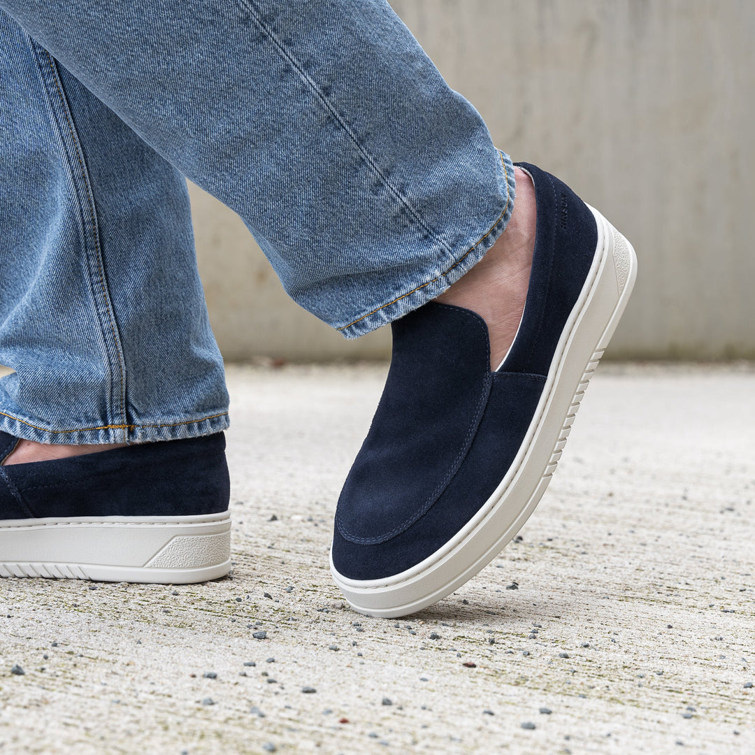 MILLER SLIP ON Navy Suede