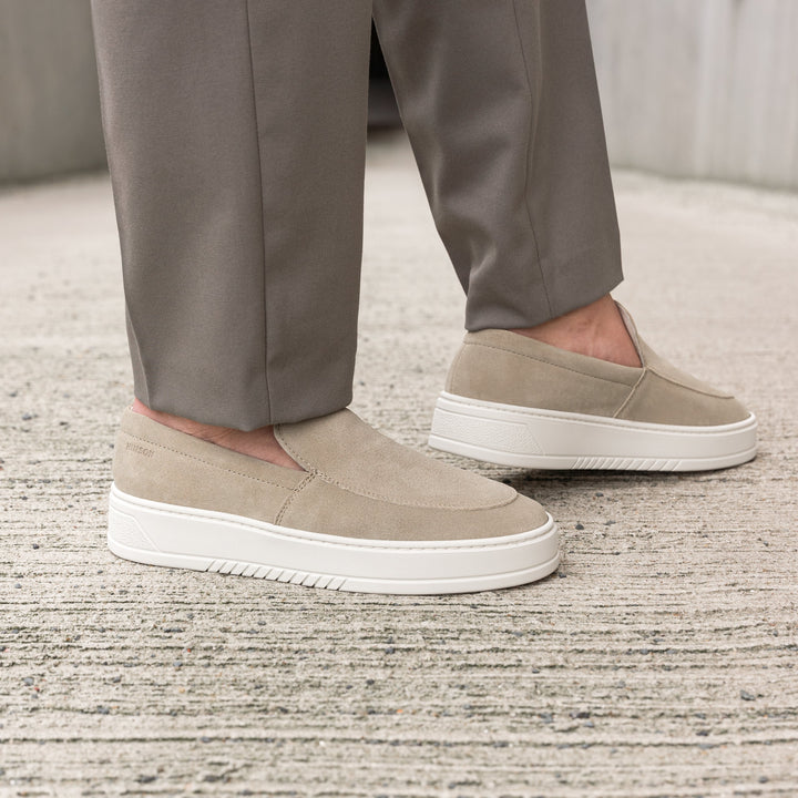 MILLER SLIP ON Beige Suede