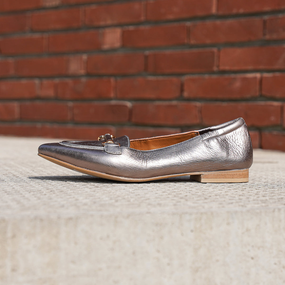 PILAR LOAFER Pewter Leather