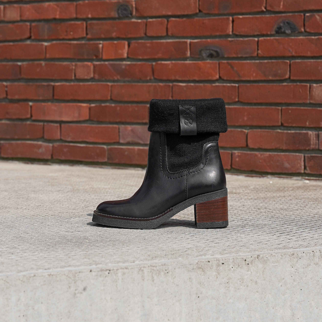 JAMILA MID BOOT Black Leather