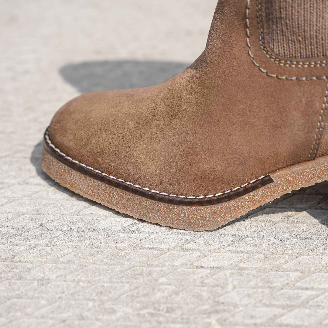 JAMILA MID BOOT Taupe Suede