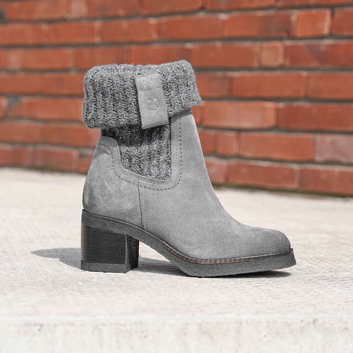 JAMILA MID BOOT Grey Suede