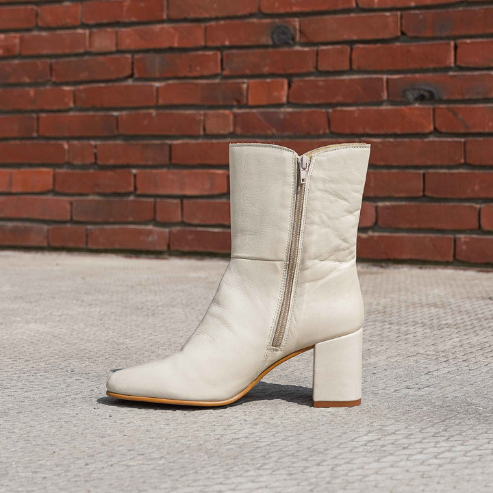 PERLA BOOT Off White Leather