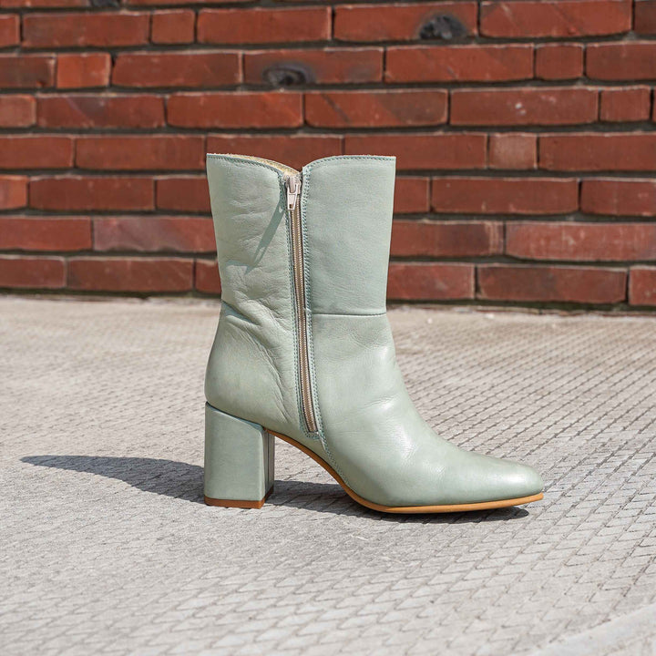 PERLA BOOT Light Green Leather