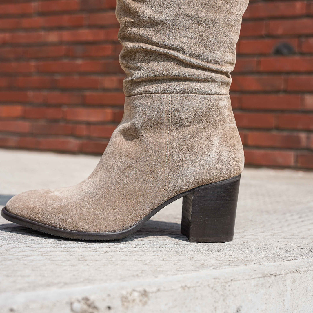 MIKI HIGH BOOT Taupe Suede