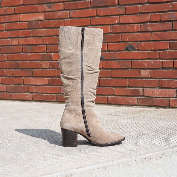 MIKI HIGH BOOT Taupe Suede