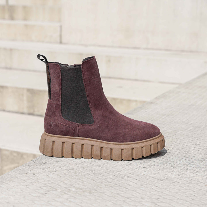 PEARLY CHELSEA Bordo Suede