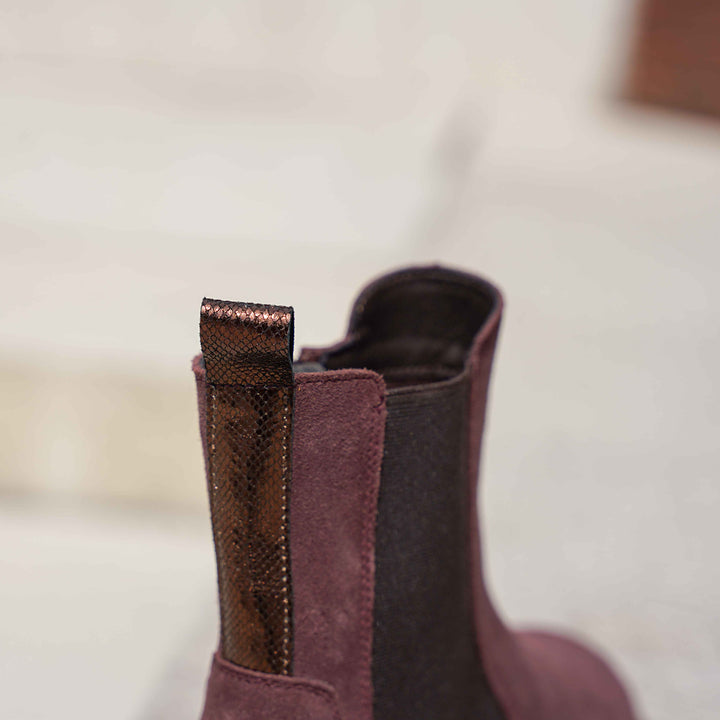 PEARLY CHELSEA Bordo Suede