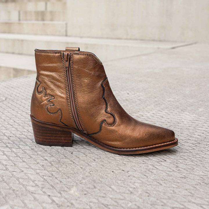 MINT ANKLE BOOT Bronze Leather