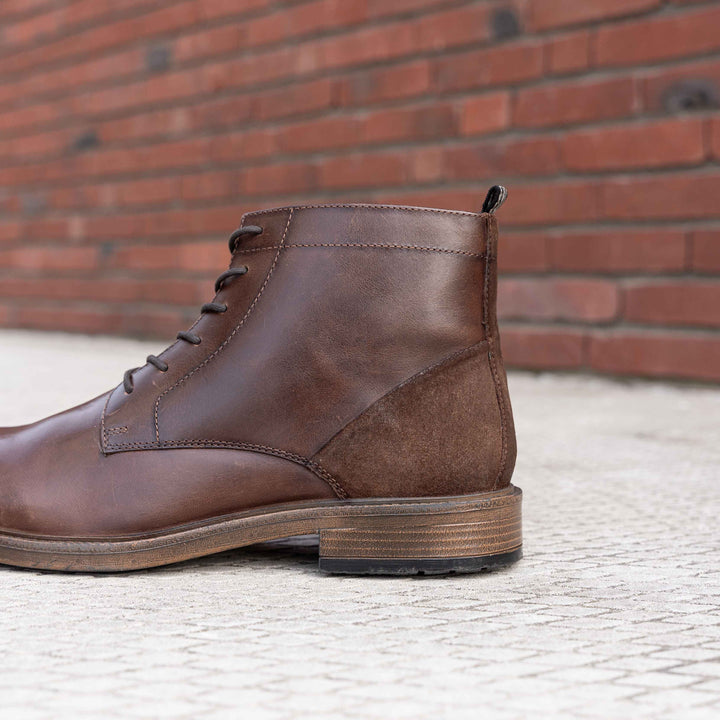 HUDSON LACE BOOT Dk. Brown Leather