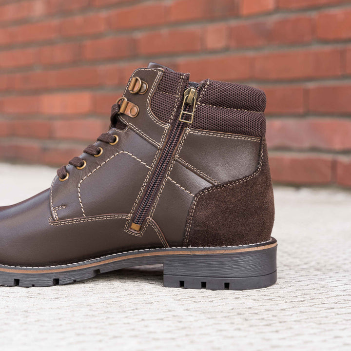 LUCAS LACE BOOT Brown Leather