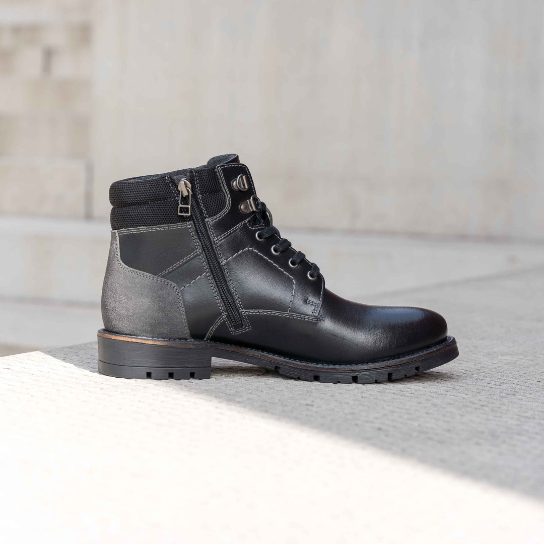 LUCAS LACE BOOT Black Leather