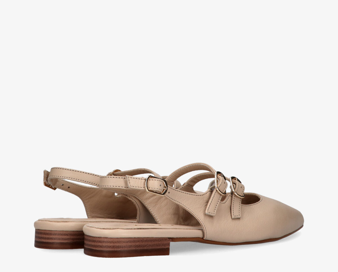 DUNA SLINGBACK Natural Leather