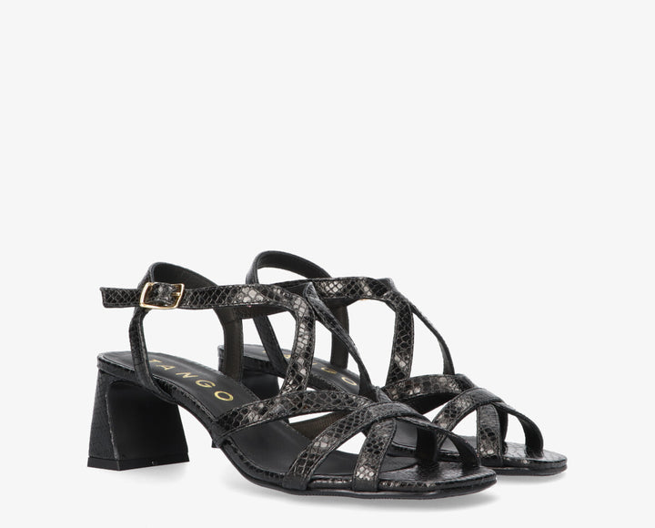 KATYA SANDAL Black Leather