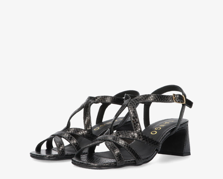 KATYA SANDAL Black Leather