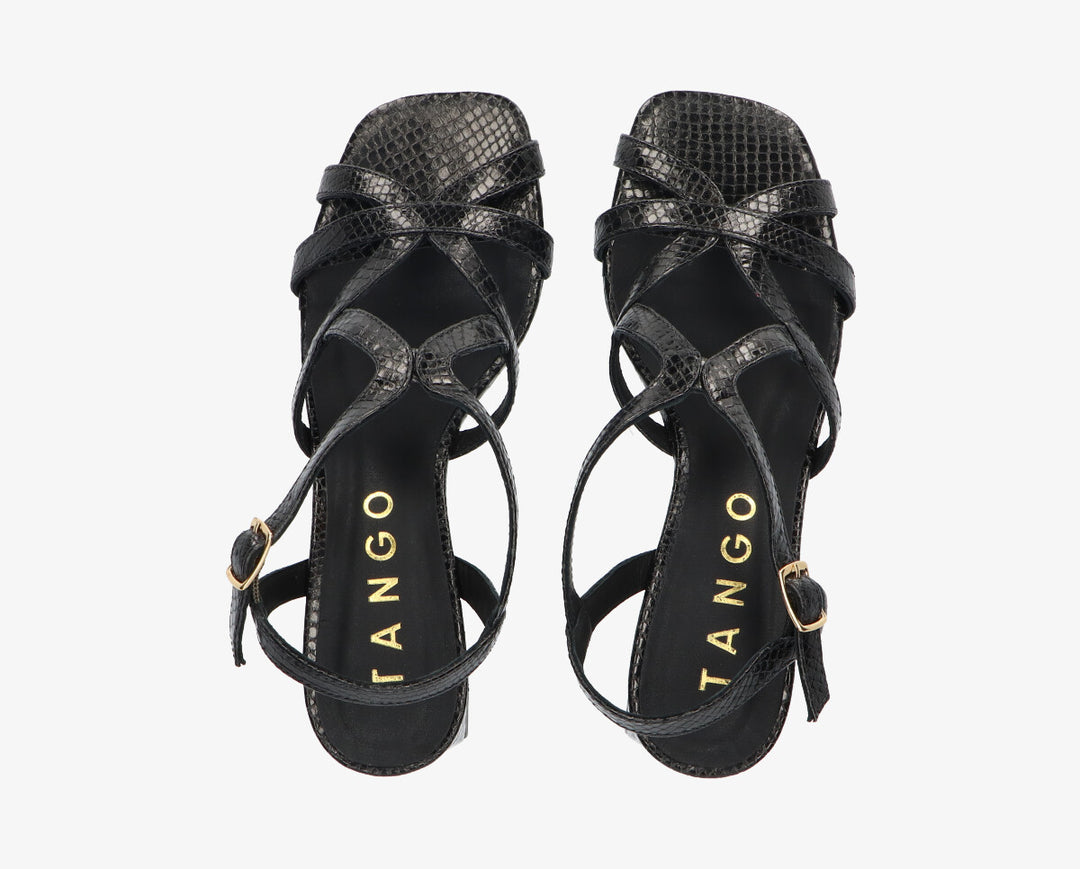 KATYA SANDAL Black Leather