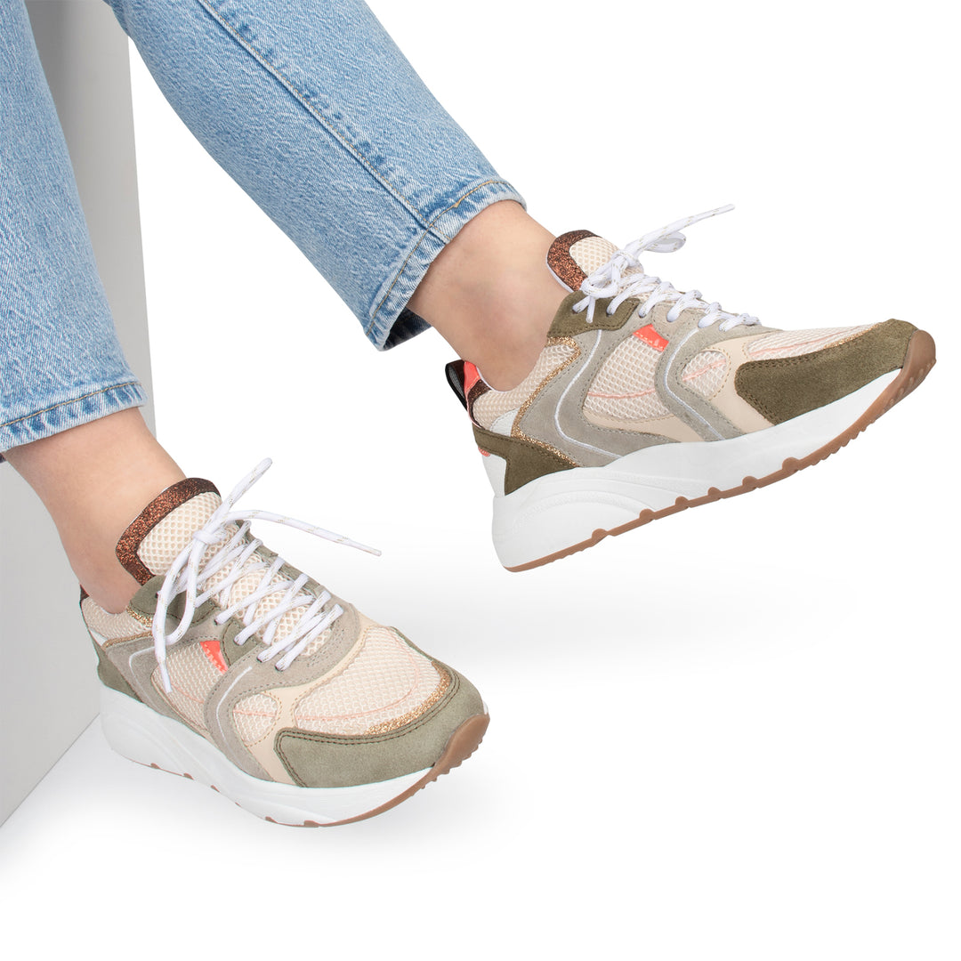 CIBEL SNEAKER Truffle/Off White