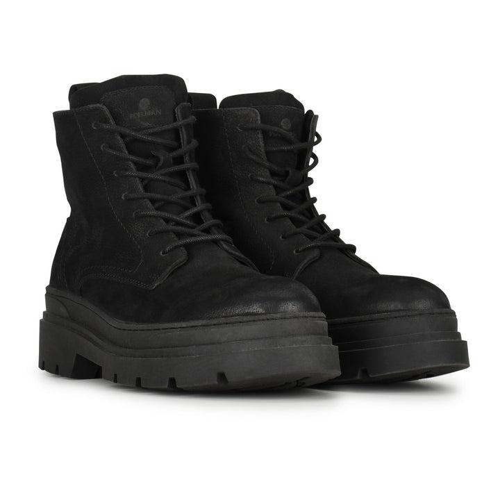 LIAM LACE BOOT Black Nabuc