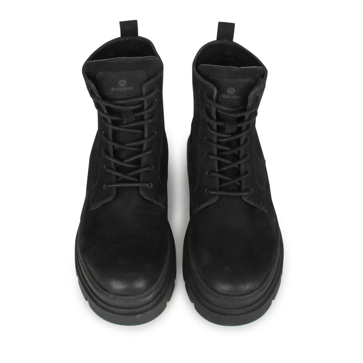 LIAM LACE BOOT Black Nabuc