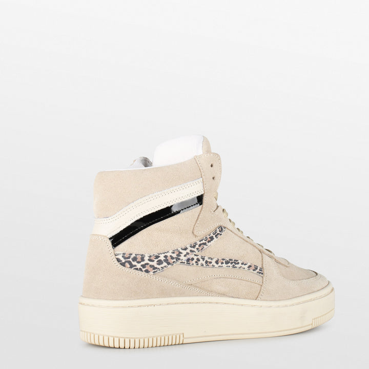 ESQUIMO HIGH SNEAKER Sand/Black Leopard