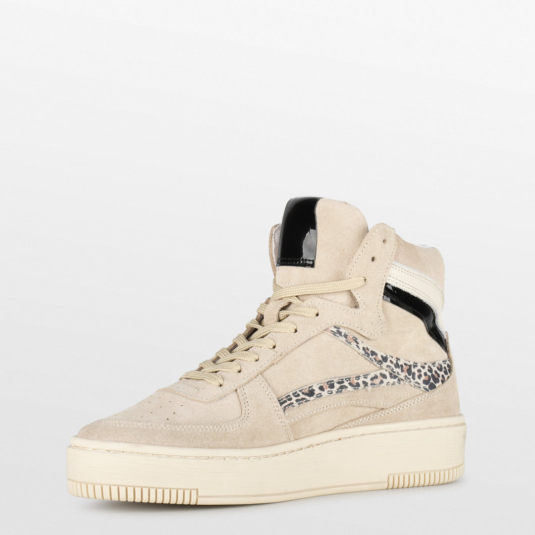 ESQUIMO HIGH SNEAKER Sand/Black Leopard