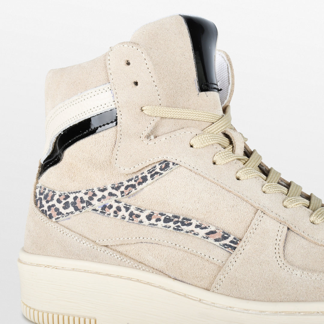 ESQUIMO HIGH SNEAKER Sand/Black Leopard