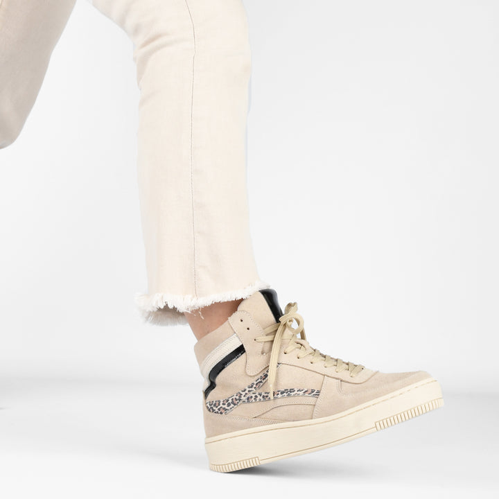 ESQUIMO HIGH SNEAKER Sand/Black Leopard