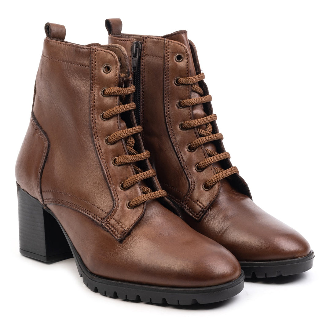 IRIS LACE BOOT Brown Leather