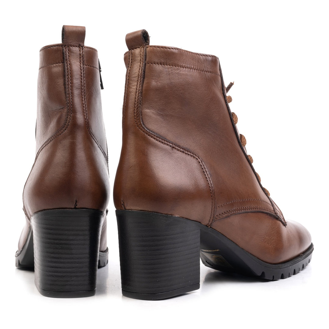 IRIS LACE BOOT Brown Leather