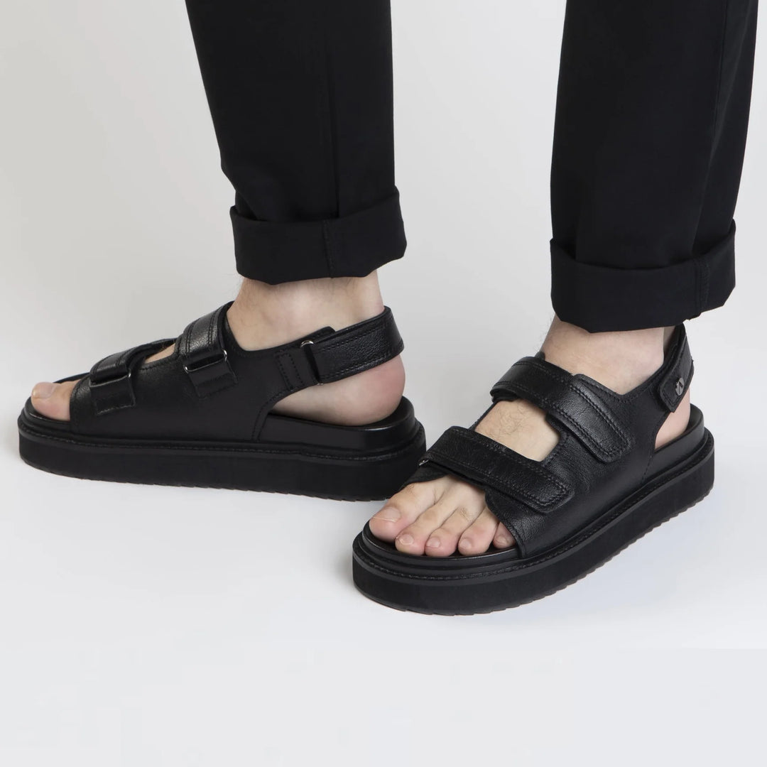 SOBA SANDAL Black Leather